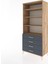 Hyperion Dolap 4 Raflı 4 Çekmeceli 88X44X195 Çam-Antrasit 3