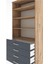 Hyperion Dolap 4 Raflı 4 Çekmeceli 88X44X195 Çam-Antrasit 5