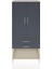 Hyperion Dolap 4 Raflı 2 Çekmeceli 2 Kapaklı 88X44X195 Aytaşı-Antrasit 1