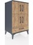 Hyperion Komodin 4 Raflı Tek Çekmeceli 4 Kapaklı 60X44X96 Antrasit-Çam 2