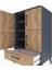Hyperion Komodin 4 Raflı Tek Çekmeceli 4 Kapaklı 60X44X96 Antrasit-Çam 5