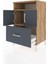 Hyperion Komodin 2 Raflı Tek Çekmeceli 2 Kapaklı 60X44X96 Çam-Antrasit 4
