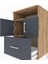 Hyperion Komodin 2 Raflı Tek Çekmeceli 2 Kapaklı 60X44X96 Çam-Antrasit 5
