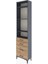 Arges Dolap 4 Raflı 4 Çekmeceli 60X30X243 Antrasit-Çam 3
