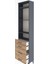 Arges Dolap 4 Raflı 4 Çekmeceli 60X30X243 Antrasit-Çam 4