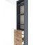 Arges Dolap 4 Raflı 4 Çekmeceli 60X30X243 Antrasit-Çam 5