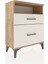 Arges Komodin Tek Raflı 2 Çekmeceli 60X30X80 Çam-Aytaşı 2
