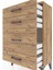 Arges Komodin 4 Çekmeceli 60X30X96 Çam-Çam 5