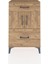 Arges Komodin Tek Raflı 2 Çekmeceli 2 Kapaklı 60X30X96 Çam-Çam 1