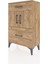 Arges Komodin Tek Raflı 2 Çekmeceli 2 Kapaklı 60X30X96 Çam-Çam 3