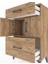 Arges Komodin Tek Raflı 2 Çekmeceli 2 Kapaklı 60X30X96 Çam-Çam 5