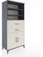 Hyperion Dolap 4 Raflı 2 Çekmeceli 2 Kapaklı 88X44X195 Antrasit-Aytaşı 2