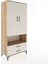 Hyperion Dolap 5 Raflı 2 Çekmeceli 2 Kapaklı 88X44X195 Çam-Aytaşı 2