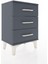 Arges Komodin 3 Çekmeceli 44X30X64 Antrasit-Antrasit 2