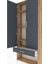 Arges Dolap 4 Raflı Tek Çekmeceli 2 Kapaklı 88X30X221 Çam-Antrasit 5