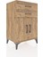Hyperion Komodin Tek Raflı 2 Çekmeceli 2 Kapaklı 60X44X96 Çam-Çam 2