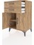 Hyperion Komodin Tek Raflı 2 Çekmeceli 2 Kapaklı 60X44X96 Çam-Çam 4