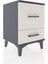 Hyperion Komodin 2 Çekmeceli 44X44X64 Antrasit-Aytaşı 2