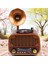 Nostaljik Ahşap Görünümlü Radyo | Bluetooth Hoparlör | Usb-Sd Kart Mp3 Çalar | 3 Band Fm/am/sw Şarjlı Müzik Kutusu 1