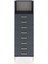 Hyperion Dolap Tek Raflı 8 Çekmeceli 60X44X182 Antrasit-Antrasit 1