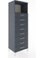 Hyperion Dolap Tek Raflı 8 Çekmeceli 60X44X182 Antrasit-Antrasit 2