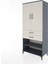 Hyperion Dolap 4 Raflı 2 Çekmeceli 2 Kapaklı 88X44X195 Antrasit-Aytaşı 3