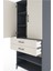 Hyperion Dolap 4 Raflı 2 Çekmeceli 2 Kapaklı 88X44X195 Antrasit-Aytaşı 5