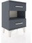 Arges Komodin Tek Raflı 2 Çekmeceli 44X30X64 Antrasit-Antrasit 2