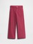 Kız Çocuk Koyu Pembe High Rise Utility Wide-Leg Jean Pantolon 1
