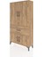 Arges Dolap 3 Raflı Tek Çekmeceli 4 Kapaklı 88X30X163 Çam-Çam 3