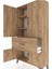 Arges Dolap 3 Raflı Tek Çekmeceli 4 Kapaklı 88X30X163 Çam-Çam 5
