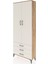 Arges Dolap 4 Raflı 3 Çekmeceli 2 Kapaklı 88X30X221 Çam-Aytaşı 3
