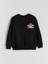 Yeni Sezon Bisiklet Yaka Nostaljik Maymun Baskılı Erkek Çocuk Sweatshirt 1