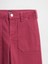 Kız Çocuk Koyu Pembe High Rise Utility Wide-Leg Jean Pantolon 2