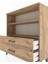 Arges Şifonyer 2 Raflı 2 Çekmeceli 88X30X96 Çam-Çam 5