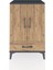 Hyperion Komodin 3 Raflı Tek Çekmeceli 2 Kapaklı 60X44X96 Antrasit-Çam 1