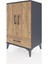 Hyperion Komodin 3 Raflı Tek Çekmeceli 2 Kapaklı 60X44X96 Antrasit-Çam 3