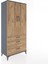 Hyperion Dolap 4 Raflı 3 Çekmeceli 2 Kapaklı 88X44X195 Antrasit-Çam 2