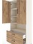 Hyperion Dolap 4 Raflı 2 Çekmeceli 2 Kapaklı 88X44X195 Aytaşı-Çam 5