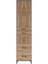 Arges Dolap 4 Raflı 4 Çekmeceli 4 Kapaklı 60X30X243 Antrasit-Çam 1