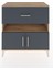 Hyperion Şifonyer Tek Raflı Tek Çekmeceli 2 Kapaklı 88X44X96 Çam-Antrasit 1
