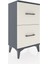 Arges Komodin Tek Raflı 2 Çekmeceli 44X30X80 Antrasit-Aytaşı 4