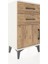 Arges Komodin Tek Raflı 2 Çekmeceli Tek Kapaklı 44X30X80 Aytaşı-Çam 3