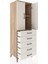 Hyperion Dolap 2 Raflı 5 Çekmeceli 2 Kapaklı 60X44X182 Çam-Aytaşı 4