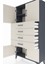 Arges Dolap 2 Raflı 4 Çekmeceli 4 Kapaklı 88X30X163 Antrasit-Aytaşı 5