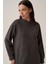 Antrasit-Yumuşak Dokulu Nakışlı Sweatshirt 5