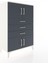 Hyperion Dolap Tek Raflı 3 Çekmeceli 4 Kapaklı 88X44X134 Aytaşı-Antrasit 2