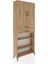 Arges Dolap 5 Raflı 2 Çekmeceli 2 Kapaklı 88X30X221 Çam-Çam 2