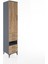 Hyperion Dolap 4 Raflı 4 Çekmeceli Tek Kapaklı 44X44X221 Antrasit-Çam 2
