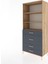 Hyperion Dolap 3 Raflı 4 Çekmeceli 88X44X195 Çam-Antrasit 3